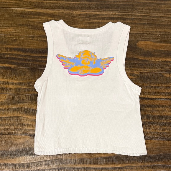 Boys Lie White Ribbed Tank - Picture 3 of 3